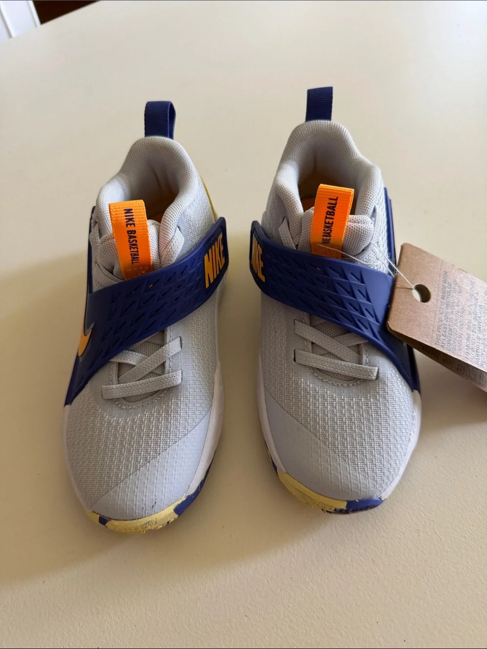 Nike Kids White, Purple & Yellow Slip-On Sneakers Sz 12C.  New. Tub7